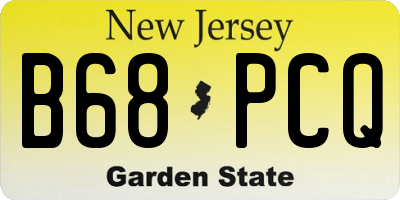 NJ license plate B68PCQ