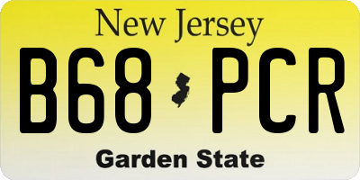 NJ license plate B68PCR
