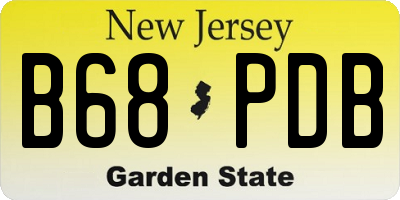 NJ license plate B68PDB