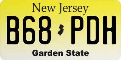 NJ license plate B68PDH