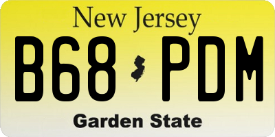 NJ license plate B68PDM