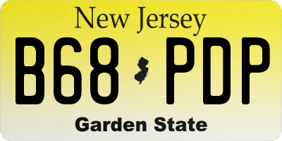 NJ license plate B68PDP
