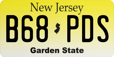 NJ license plate B68PDS