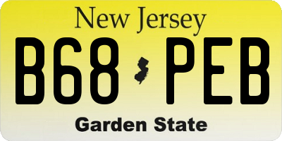 NJ license plate B68PEB