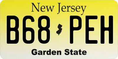 NJ license plate B68PEH