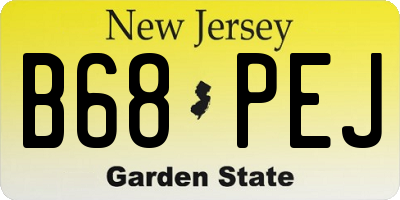 NJ license plate B68PEJ