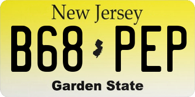 NJ license plate B68PEP