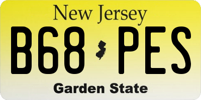 NJ license plate B68PES