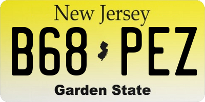 NJ license plate B68PEZ