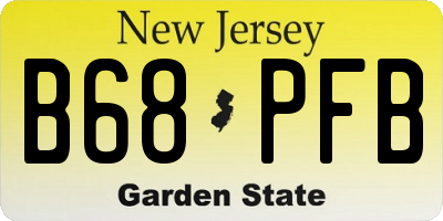 NJ license plate B68PFB