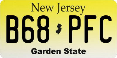 NJ license plate B68PFC