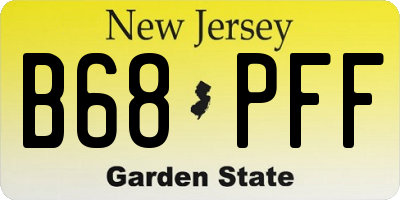 NJ license plate B68PFF