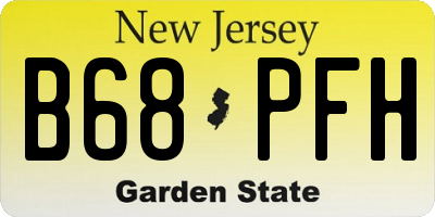 NJ license plate B68PFH