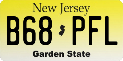 NJ license plate B68PFL