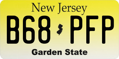 NJ license plate B68PFP