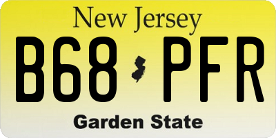 NJ license plate B68PFR