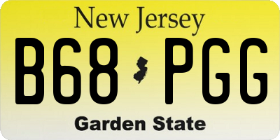 NJ license plate B68PGG