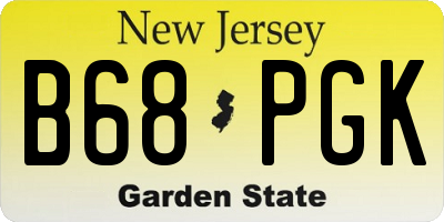 NJ license plate B68PGK