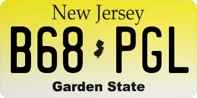 NJ license plate B68PGL
