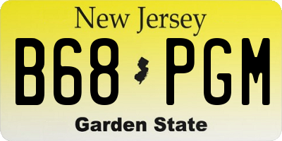 NJ license plate B68PGM