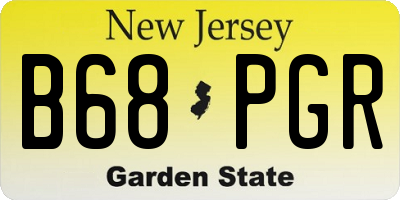 NJ license plate B68PGR