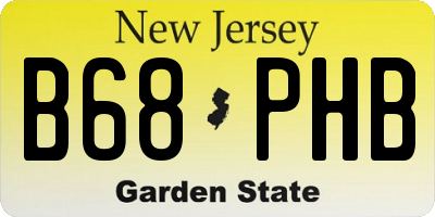 NJ license plate B68PHB