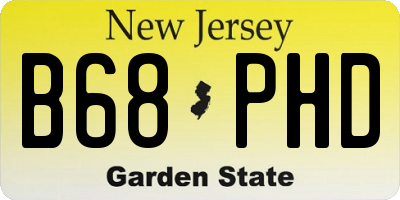 NJ license plate B68PHD