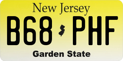 NJ license plate B68PHF