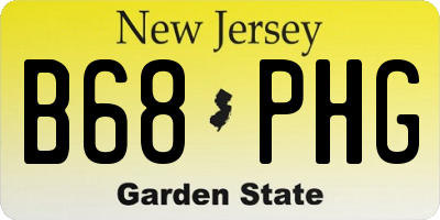 NJ license plate B68PHG
