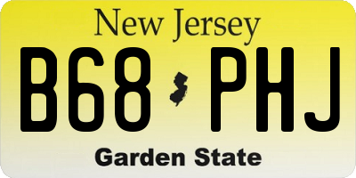 NJ license plate B68PHJ