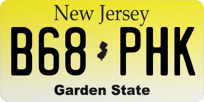 NJ license plate B68PHK