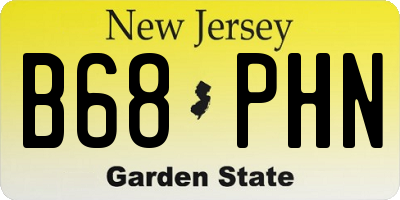 NJ license plate B68PHN