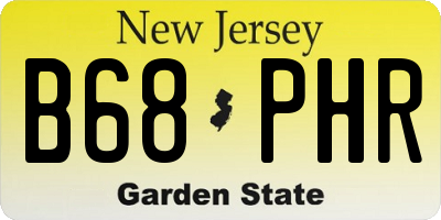 NJ license plate B68PHR