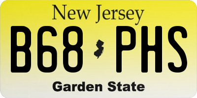 NJ license plate B68PHS
