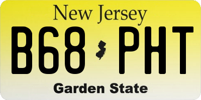 NJ license plate B68PHT