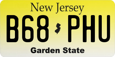 NJ license plate B68PHU