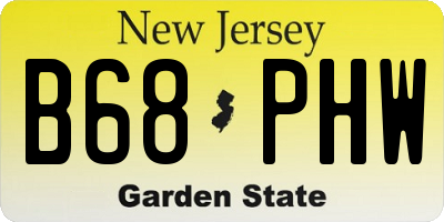 NJ license plate B68PHW