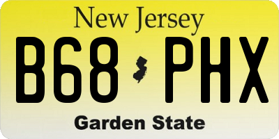 NJ license plate B68PHX
