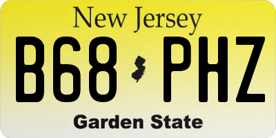 NJ license plate B68PHZ