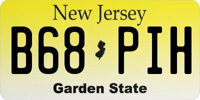 NJ license plate B68PIH