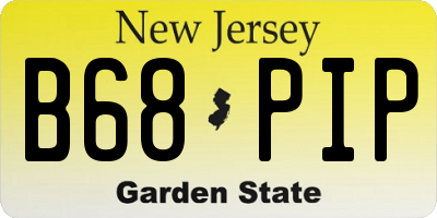 NJ license plate B68PIP