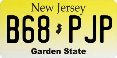NJ license plate B68PJP