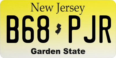 NJ license plate B68PJR