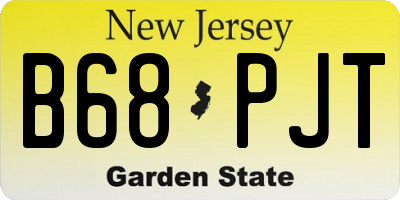 NJ license plate B68PJT