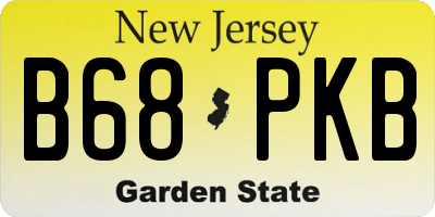 NJ license plate B68PKB