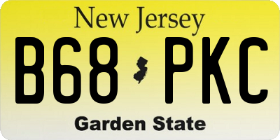 NJ license plate B68PKC