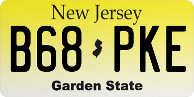 NJ license plate B68PKE
