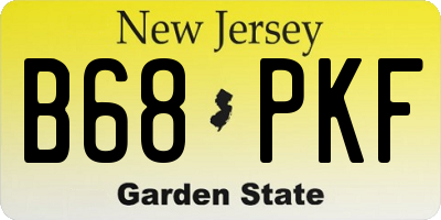 NJ license plate B68PKF