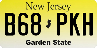 NJ license plate B68PKH