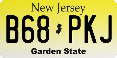 NJ license plate B68PKJ